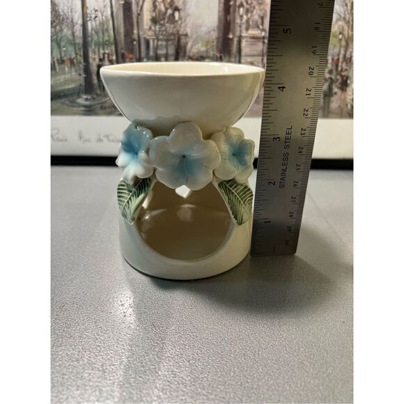 Blue Hibiscus Ceramic Wax Warmer - NWOT - Picture 7 of 11